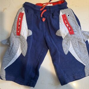 Boden Blue Shark Appliqué Kids Shorts